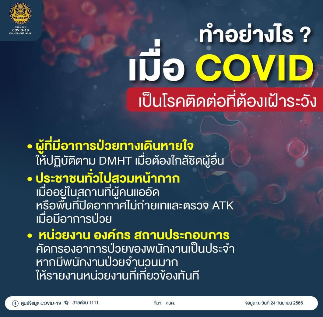 เรื่องต้องรู้? แนะวิธีปฏิบัติเมื่อโควิด-19 เป็นโรคติดต่อเฝ้าระวัง
