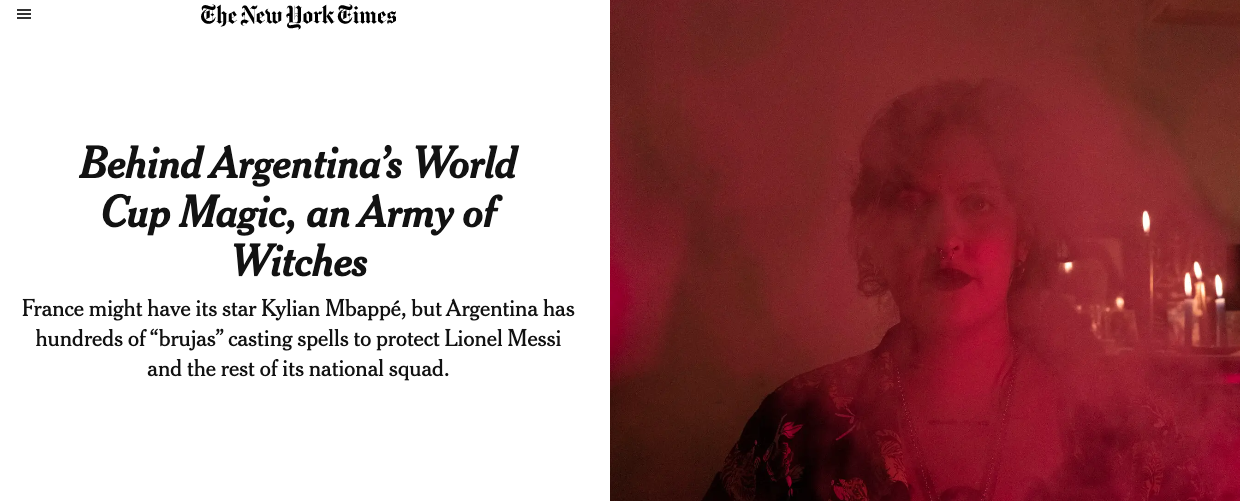 ระดมพลแม่มด?!! ร่ายมนต์คุ้มครอง ‘เมสซี่’ และทีมชาติอาร์เจนติน่า จนคว้าแชมป์ฟุตบอลโลก ระดมพลแม่มด?!! ร่ายมนต์คุ้มครอง ‘เมสซี่’ และทีมชาติอาร์เจนติน่า จนคว้าแชมป์ฟุตบอลโลก