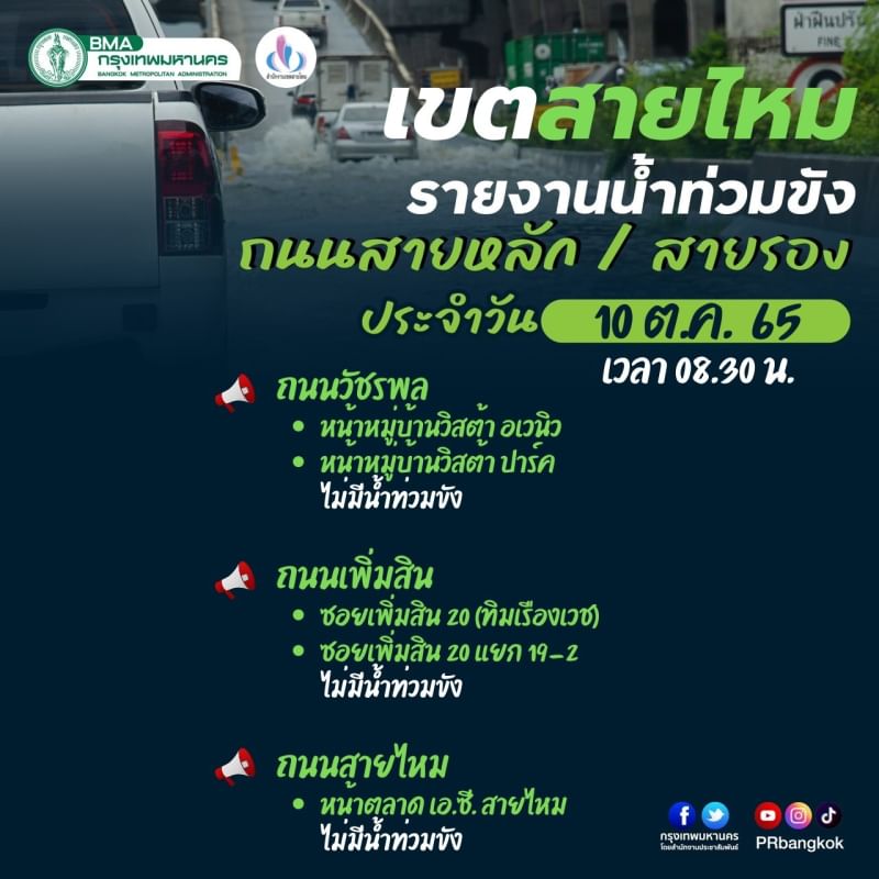 ตรวจสอบเส้นทางน้ำท่วมวันนี้ 2565 กทม.บางจุดยังมีน้ำขังเช็กเลยที่นี่ ตรวจสอบเส้นทางน้ำท่วมวันนี้ 2565 กทม.บางจุดยังมีน้ำขังเช็กเลยที่นี่