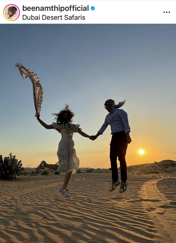 ทะเลทรายหวานฉ่ำ! บี น้ำทิพย์ ควง ไฮโซฟลุค ทัวร์ดูไบสุดสวีท ทะเลทรายหวานฉ่ำ! บี น้ำทิพย์ ควง ไฮโซฟลุค ทัวร์ดูไบสุดสวีท