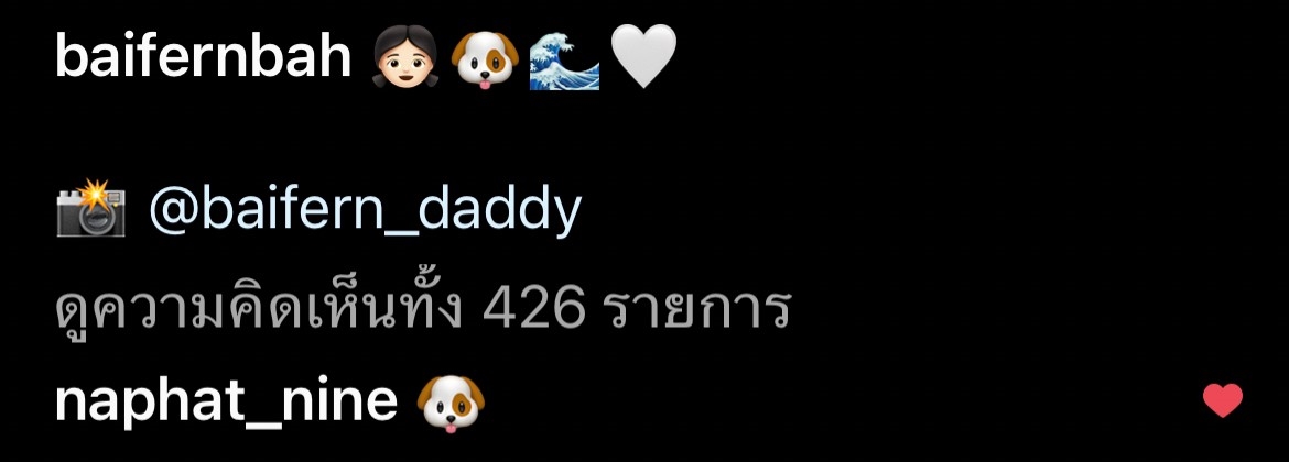 นาย ณภัทร คอมเมนต์ไอจี ใบเฟิร์น แบบสั้นๆ แต่แฟนคลับฟินมาก!!