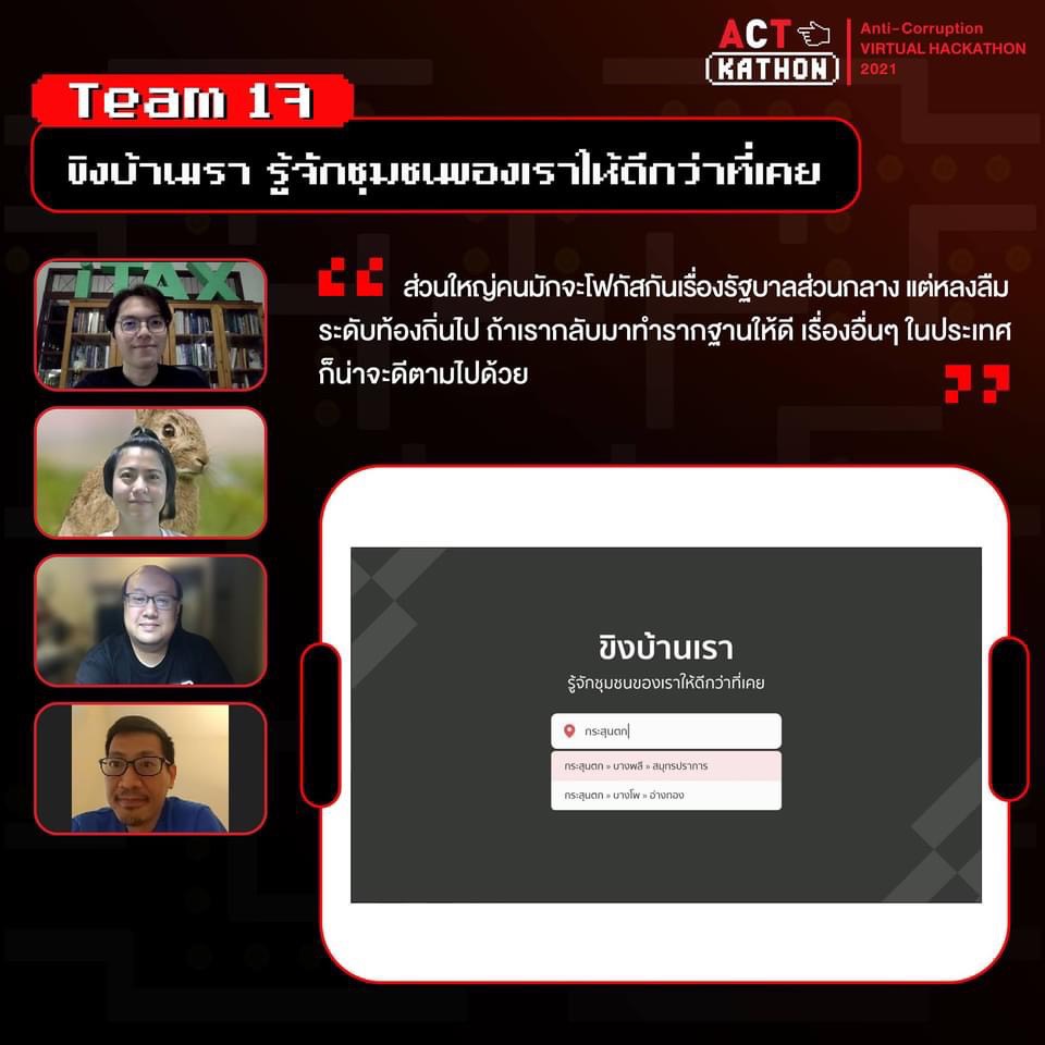 องค์กรต่อต้านคอร์รัปชันฯประกาศ3ทีมชนะเลิศ ออกแบบแพลตฟอร์มพลิกเกมโกง