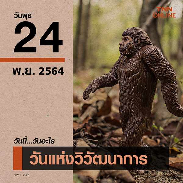 วันนี้วันอะไร วันแห่งวิวัฒนาการ ตรงกับวันที่ 24 พฤศจิกายน 