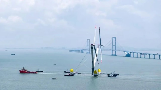 OceanX สร้างสถิติสร้างกังหันลมลอยน้ำใบพัดคู่ ผลิตไฟฟ้ามากที่สุดในโลก