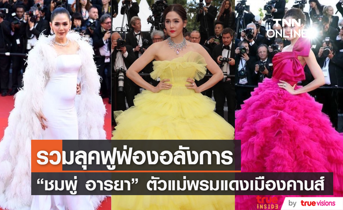 รวมลุคฟูฟ่อง "ชมพู่ อารยา" เดินพรมแดงเมืองคานส์ อลังการทุกปี!