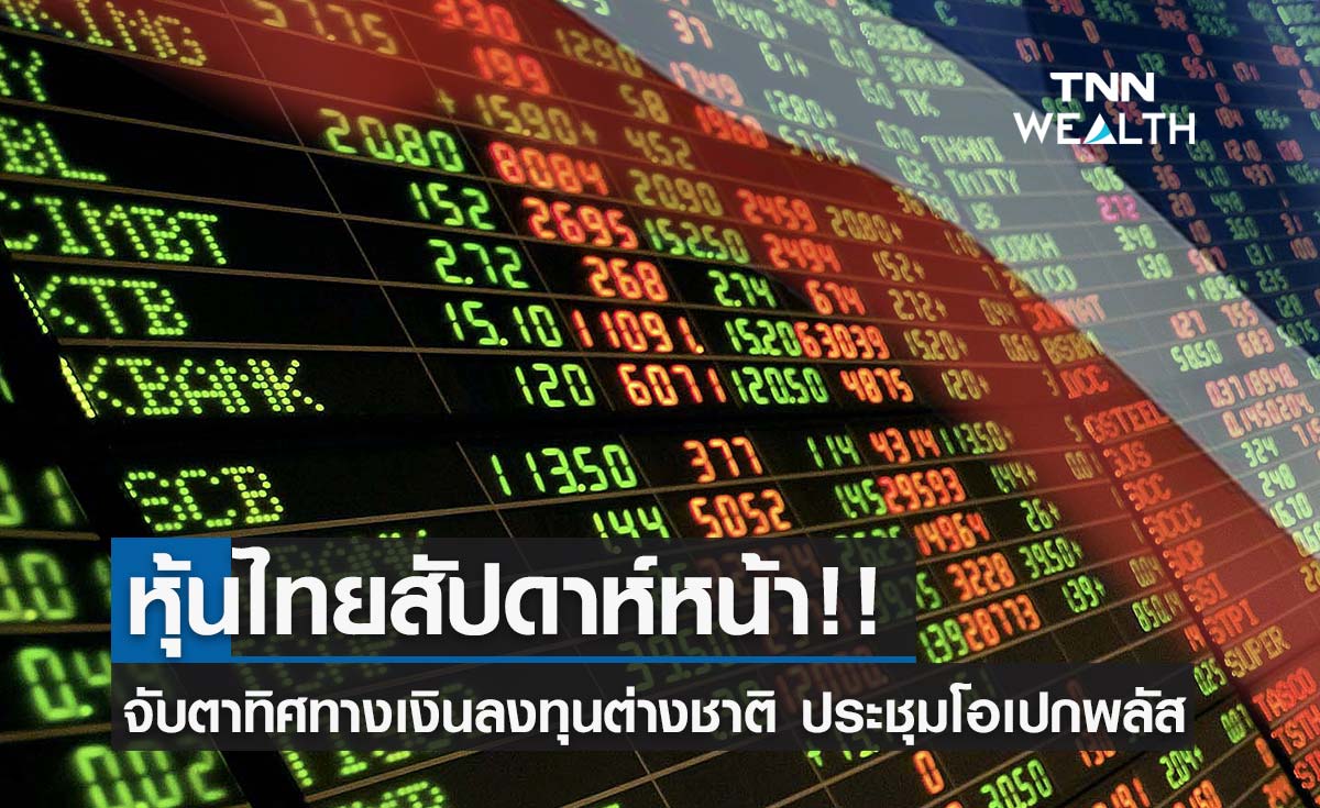 จับตาหุ้นไทยสัปดาห์หน้า ดูทิศทางเงินลงทุนของต่างชาติ ผลประกอบการบจ.ไทย ประชุมโอเปกพลัส