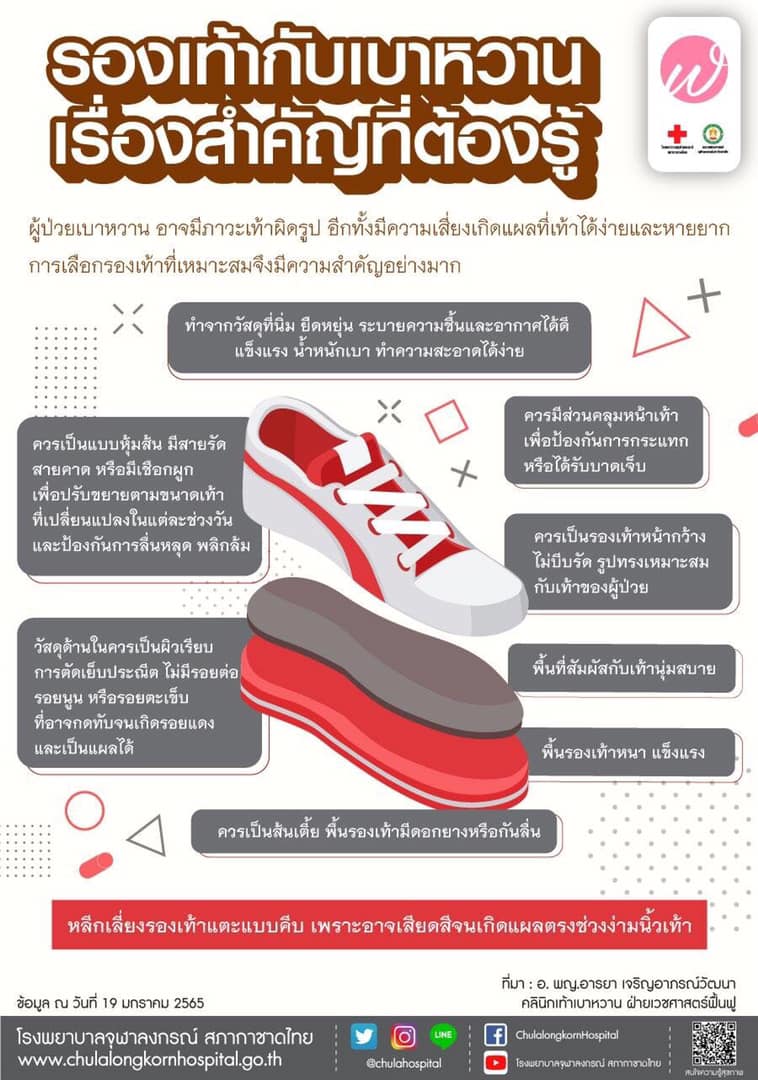 แพทย์แนะวิธีเลือกรองเท้า สำหรับผู้ป่วยโรคเบาหวาน