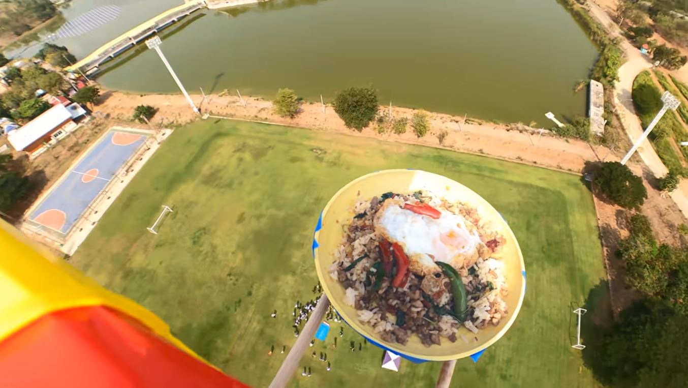 เปิดคลิป กะเพราอวกาศ ลอยเหนือชั้นบรรยากาศโลก