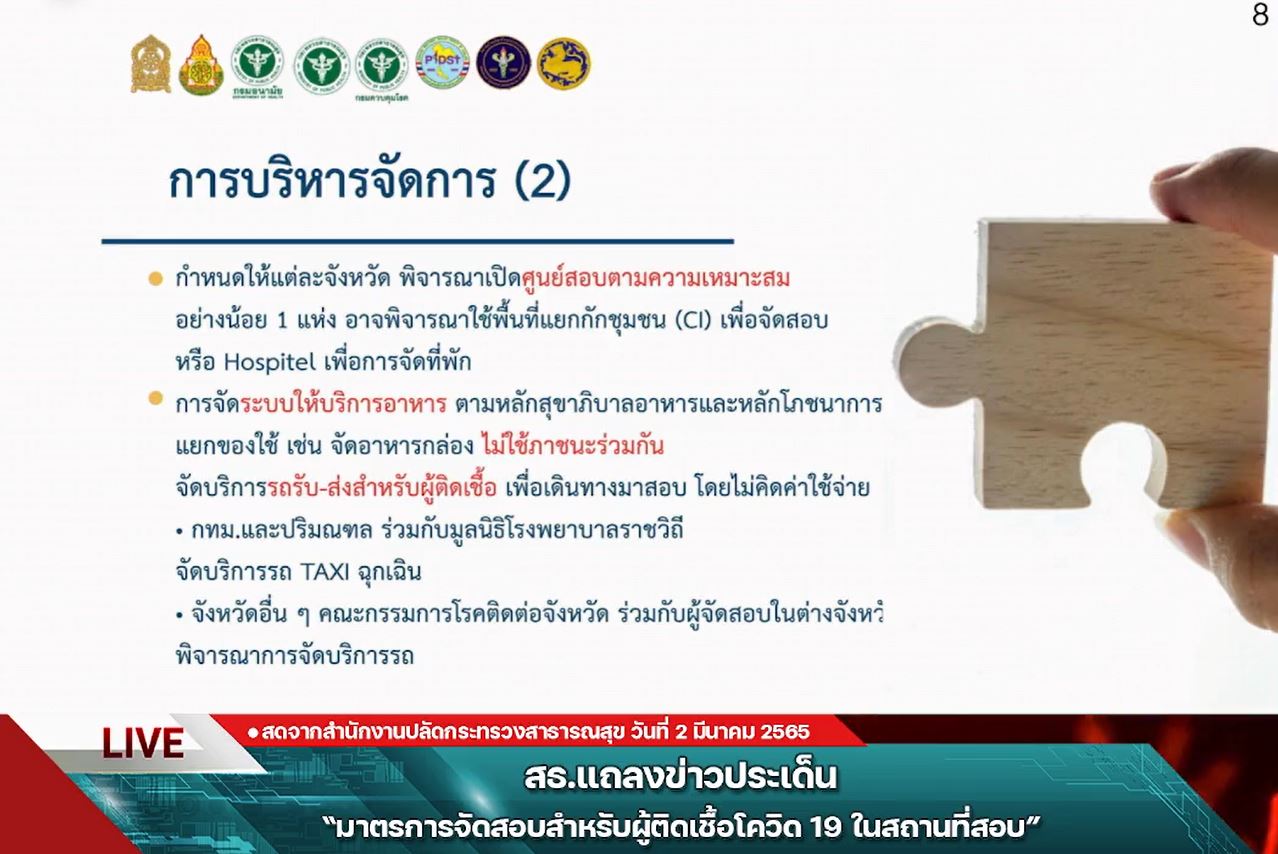TCAS65 จัด 7 สนามสอบพิเศษ สำหรับผู้ติดเชื้อโควิด-19 และผู้มีความเสี่ยงสูง