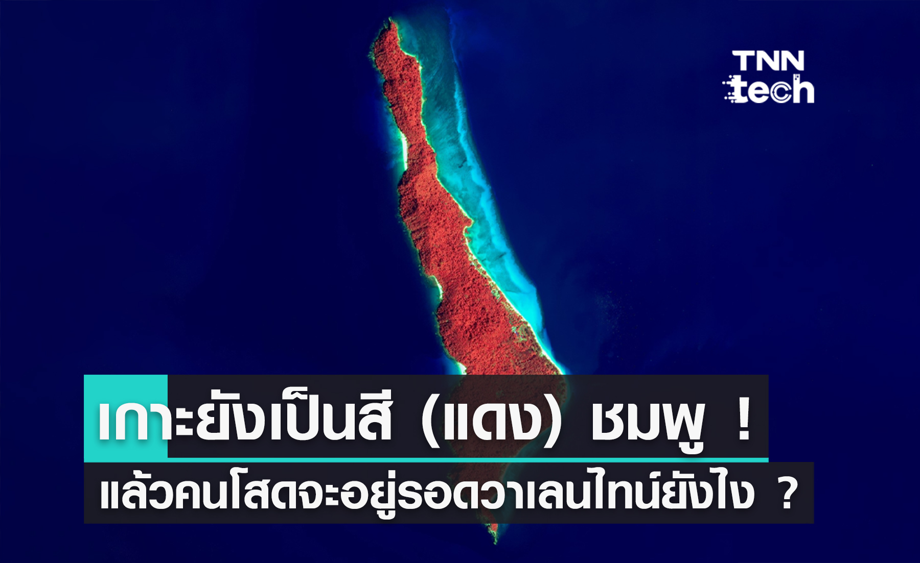 "เกาะกระดาน" จากตรังยังเป็นสี (แดง) ชมพู แล้วคนโสดจะอยู่ได้ยังไง ? เรื่องราวของ "วาเลนไทน์" กับภาพถ่ายดาวเทียม !