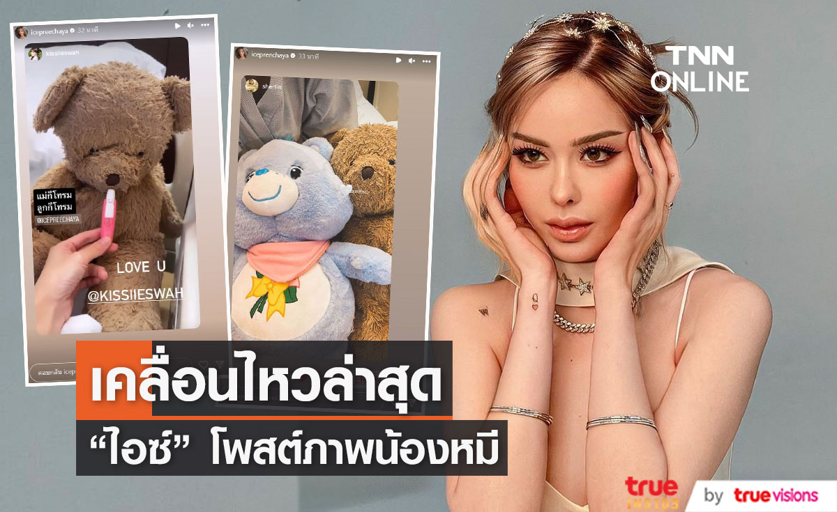 "ไอซ์ ปรีชญา" เคลื่อนไหวล่าสุด โพสต์ภาพน้องหมี 2 ตัว