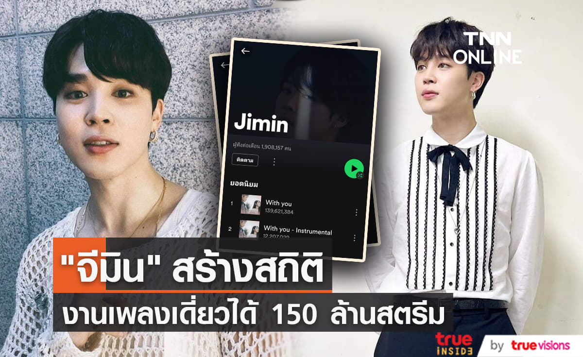 “จีมิน” ทำลายสถิติ “Spotify” ด้วยยอดฟัง 150 ล้านครั้ง ด้วยเพลงเดียว