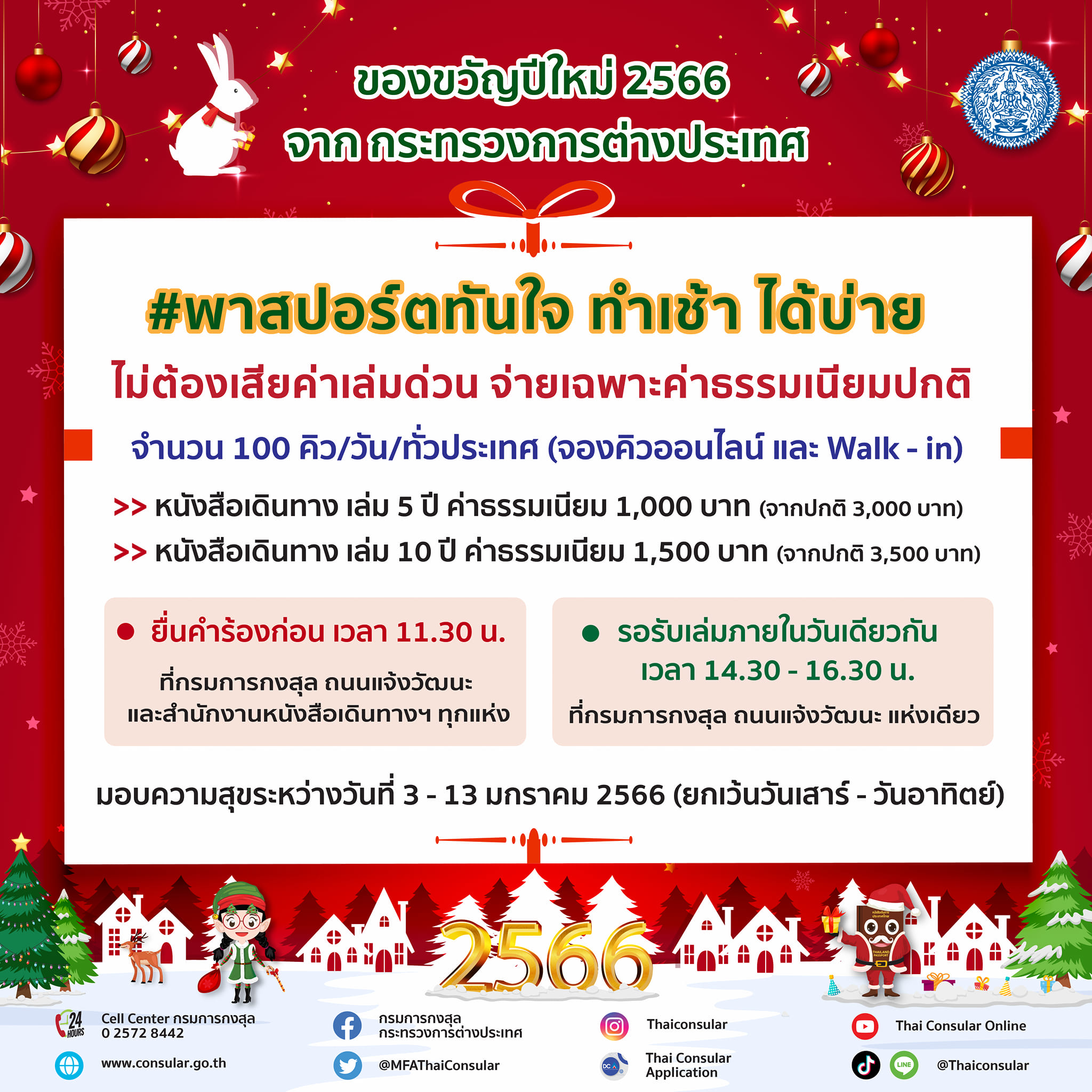 เปิดรายละเอียดทำ พาสปอร์ต ภายในวันเดียว ไม่เสียค่าธรรมเนียมเล่มด่วน