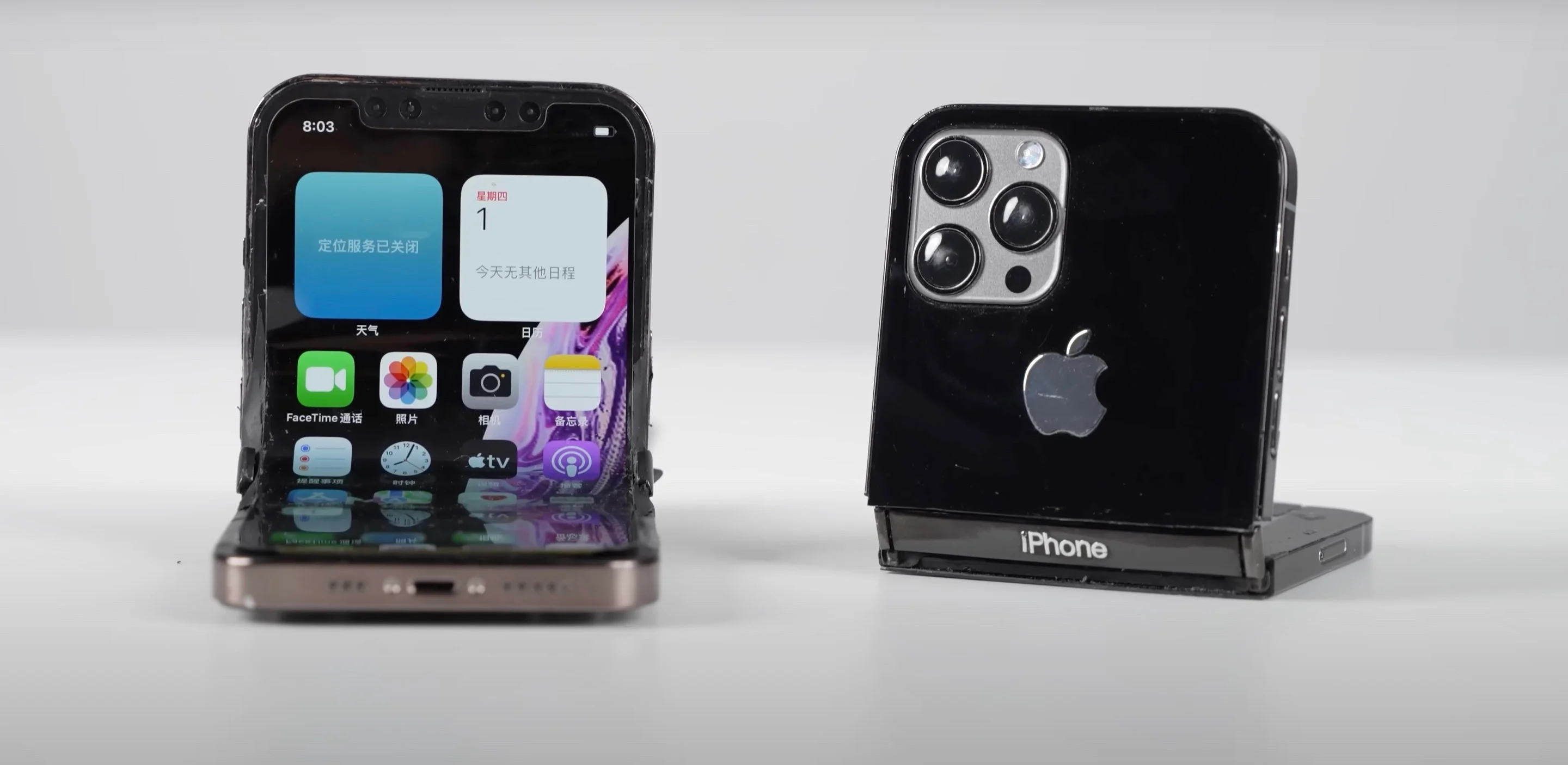 ขอพับมั่ง ! ยูทูบเบอร์จีนดัดแปลง iPhone จอพับได้ แถมใช้งานได้จริง !