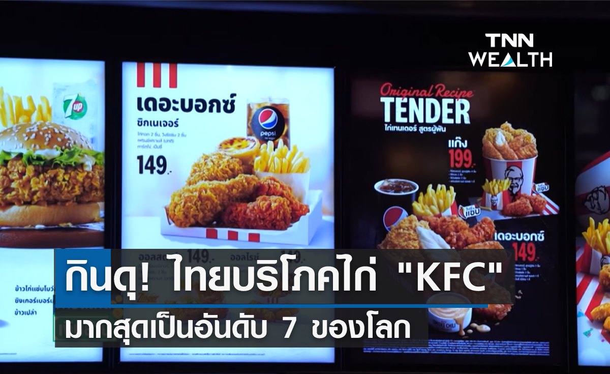 กินดุ! ไทยบริโภคไก่ "KFC" มากสุดเป็นอันดับ 7 ของโลก