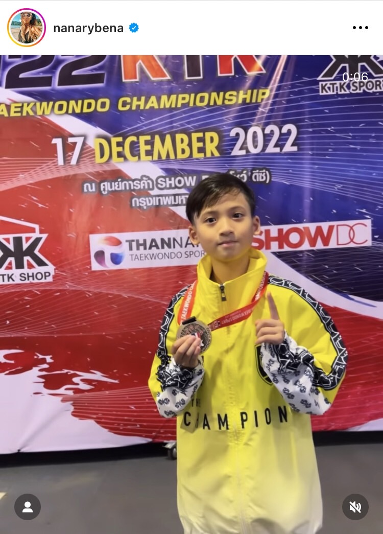 เวย์ ไทเทเนี่ยม ภูมิใจ ลูกชาย น้องบลู๊คลิน คว้าเหรียญทองเทควันโดสำเร็จ 