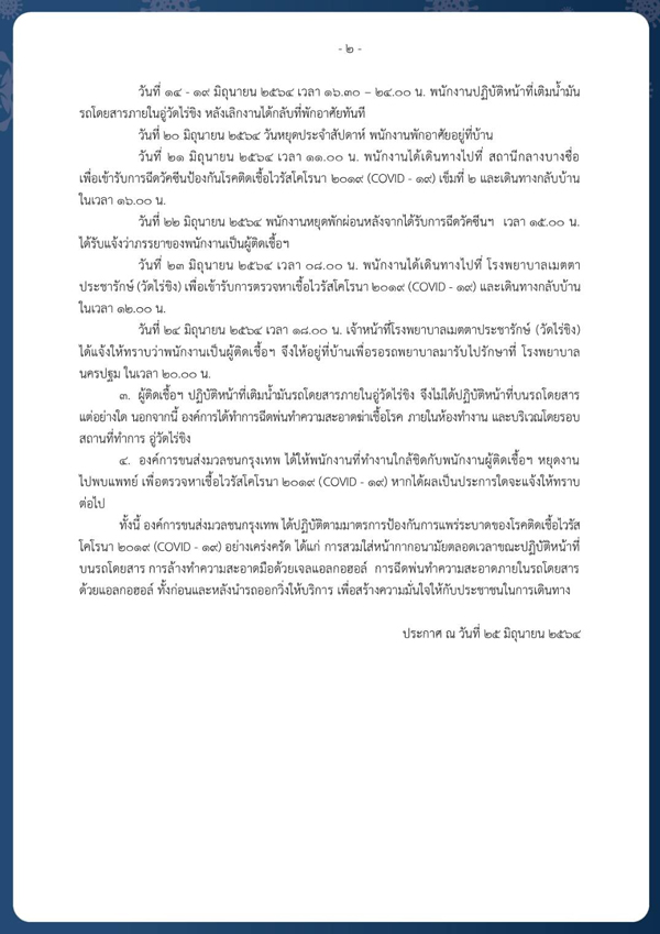 เช็กไทม์ไลน์ด่วน! ขสมก.พบพนักงานติดโควิดเพิ่ม 3 ราย