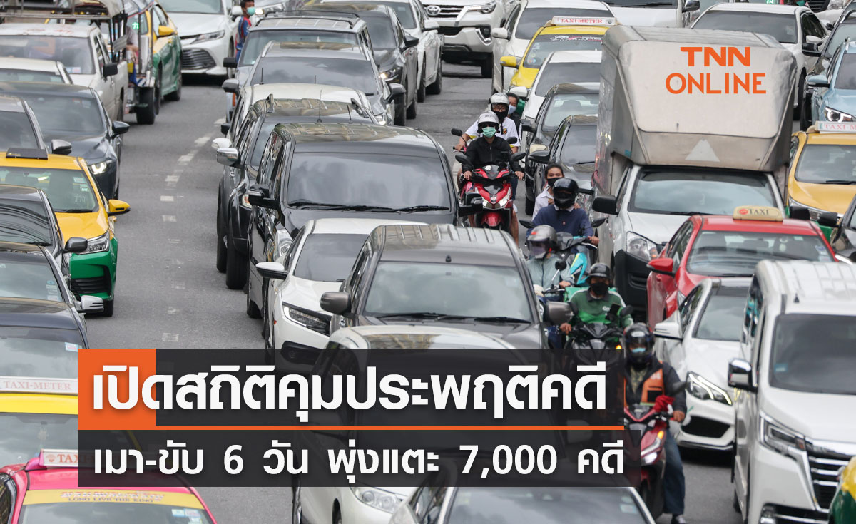 เปิดสถิติคุมประพฤติคดี เมา-ขับ 6 วัน พุ่งแตะ 7,000 คดี