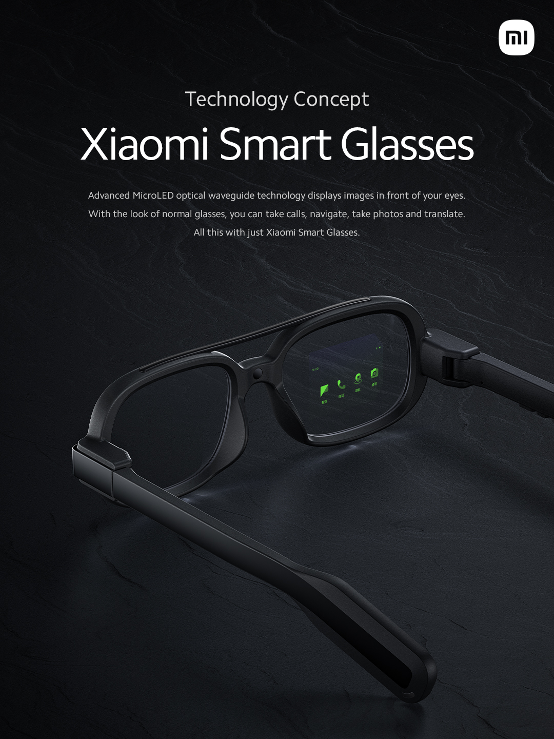 Xiaomi เปิดตัวแว่นตาอัจฉริยะ Xiaomi Smart Glasses รับสาย ถ่ายรูป แปลภาษาได้ Xiaomi เปิดตัวแว่นตาอัจฉริยะ Xiaomi Smart Glasses รับสาย ถ่ายรูป แปลภาษาได้