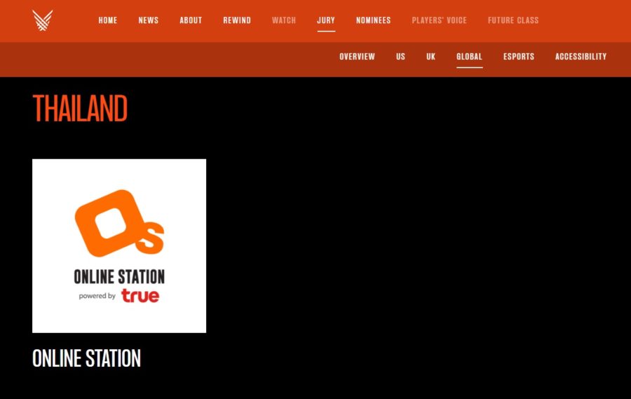 Online Station ตัวแทนจากประเทศไทยร่วมตัดสินงานประกาศรางวัลเกมโลก 3 ปีซ้อน