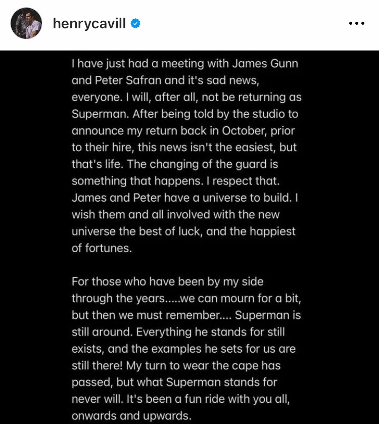 ทำไม ‘Henry Cavill’ อดกลับมาสวมบท Superman?!!