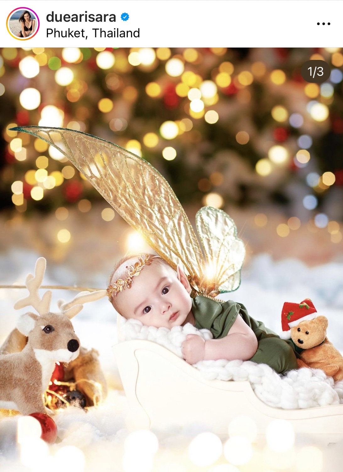 ดิว อริสรา แปลงโฉมเป็นภูตสาว พร้อมกับเบบี๋ไซลาส ฉลองคริสต์มาส