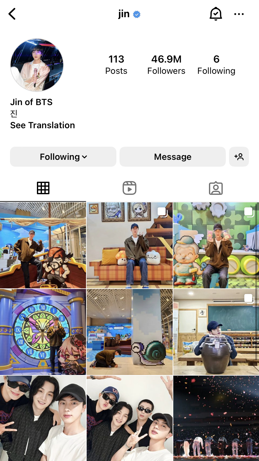 ศิลปิน K-pop ที่มียอดฟอล IG มากที่สุด