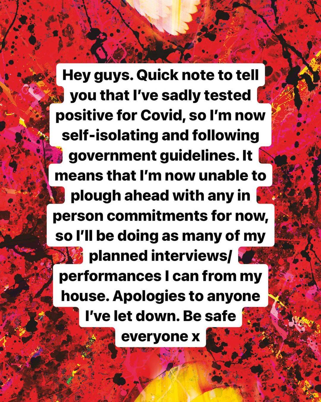 เอ็ด ชีแรน อยู่ในระหว่างการกักตัวหลังตรวจโควิด-19 แล้วผลเป็นบวก เอ็ด ชีแรน อยู่ในระหว่างการกักตัวหลังตรวจโควิด-19 แล้วผลเป็นบวก