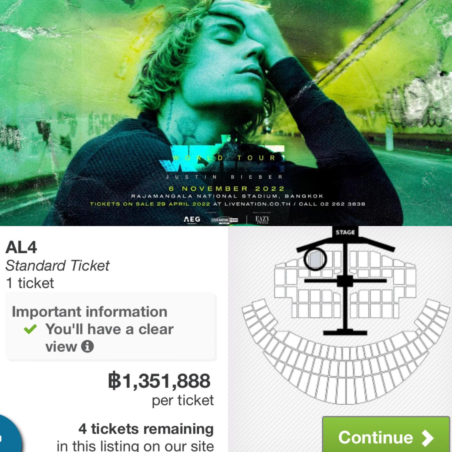 สมรภูมิชิงบัตรคอน “Justin Bieber” ไทยดุเดือดพุ่งหลักล้าน (มีคลิป)