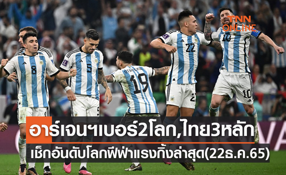อาร์เจนฯไม่ใช่เบอร์1! เช็กอันดับโลกทีมชาติล่าสุดหลังจบฟุตบอลโลก 2022