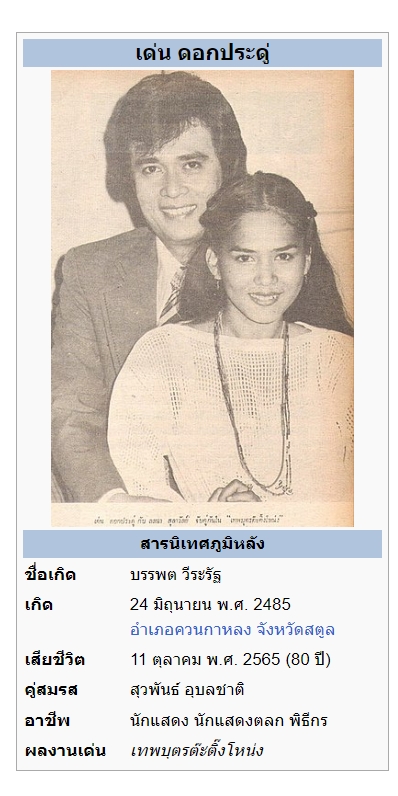 เปิดประวัติ เด่น ดอกประดู่ ตลกสู้ชีวิต เปิดประวัติ เด่น ดอกประดู่ ตลกสู้ชีวิต