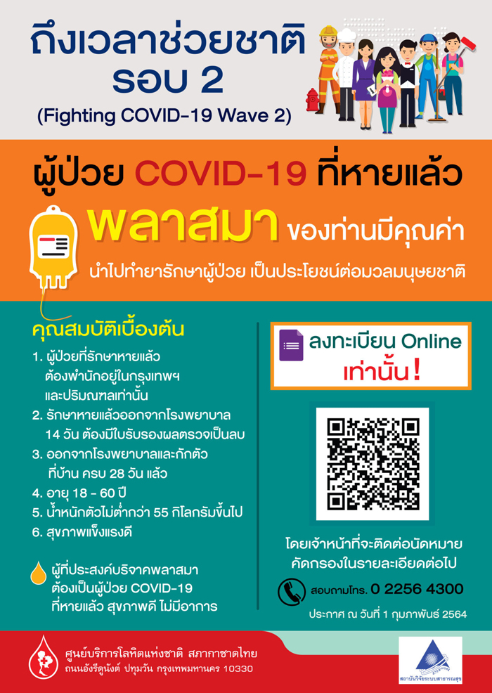 หมอยง ชวนผู้ป่วยโควิดที่หายแล้วบริจาค พลาสมา ช่วยชาติรอบ 2 หมอยง ชวนผู้ป่วยโควิดที่หายแล้วบริจาค พลาสมา ช่วยชาติรอบ 2