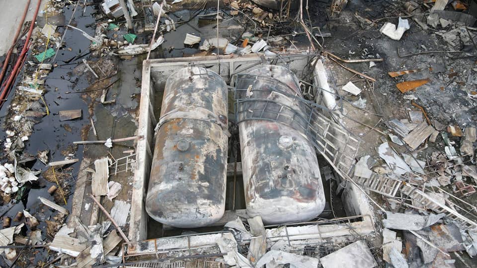 เปิดภาพจากโดรน อ.อ๊อด หลังเหตุการณ์ไฟไหม้โรงงานกิ่งแก้ว