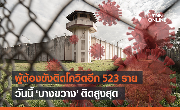 ราชทัณฑ์ พบผู้ติดเชื้อโควิดเพิ่ม 523 ราย "เรือนจำบางขวาง" ติดสูงสุด