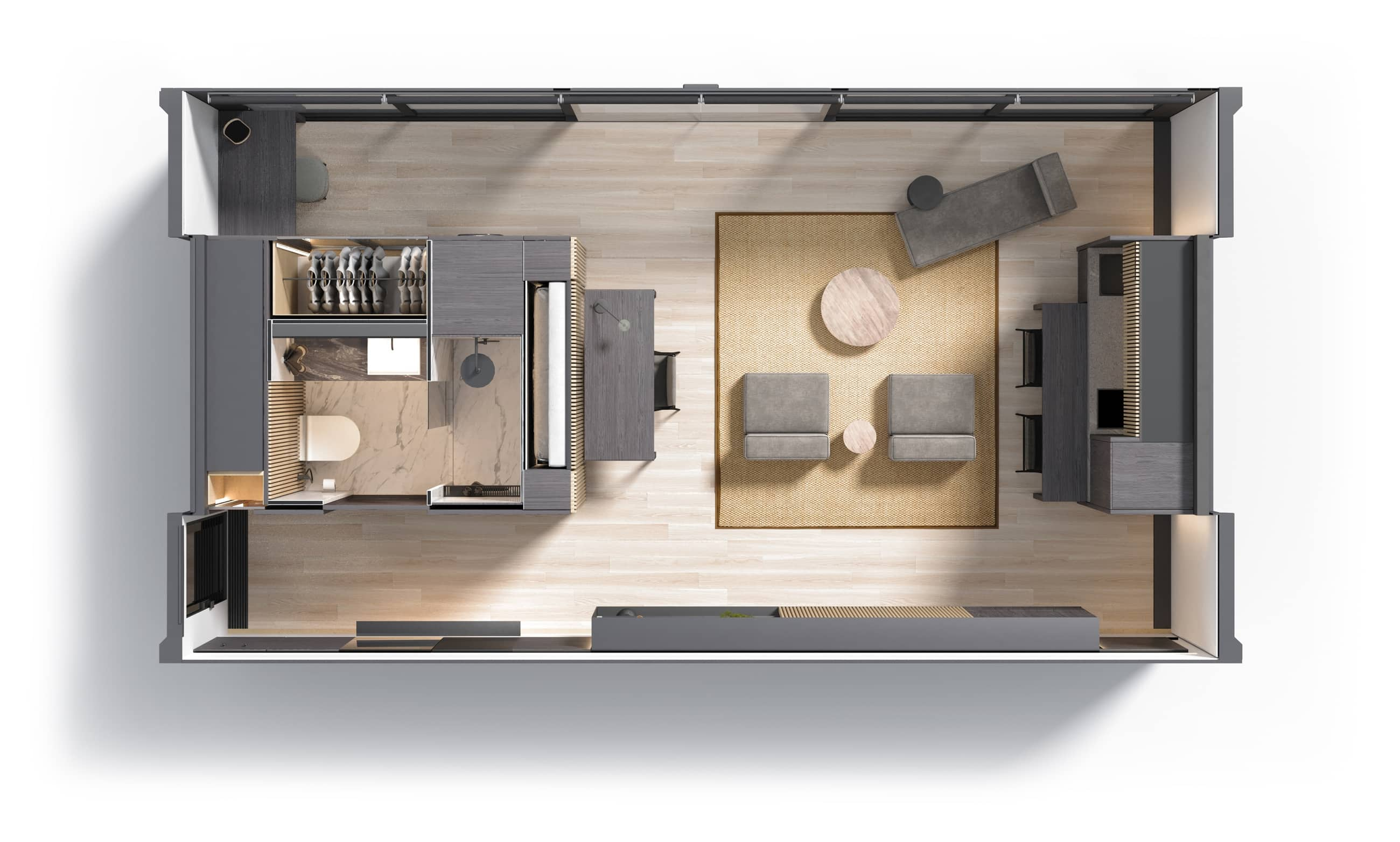 ไม่หวั่นแม้วันคนมาก ! Pod Studio บ้านน็อคดาวน์อัจฉริยะ หด-ขยายได้ 3 เท่า 