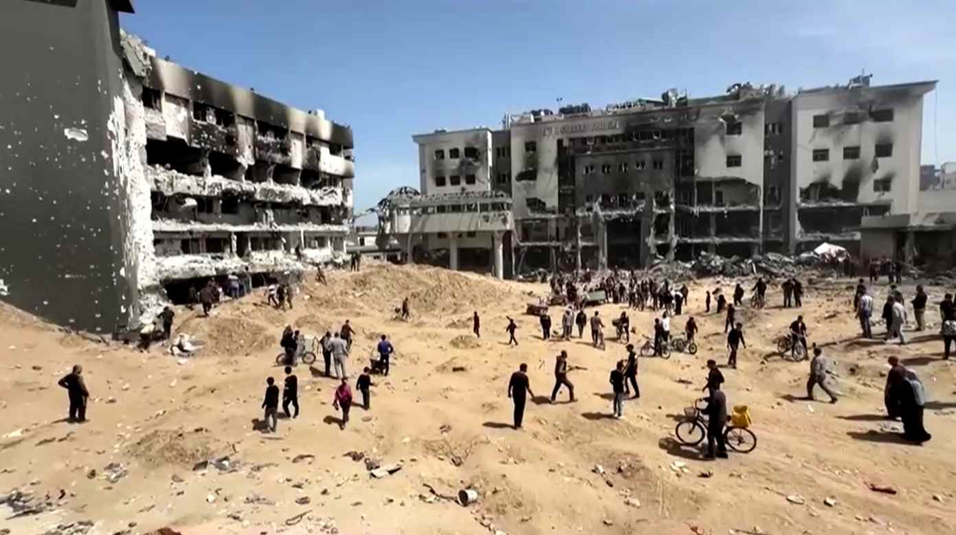  WHO เผยภาพซากความเสียหาย รพ.อัลชีฟา หลังอิสราเอลบุกจู่โจม 2 สัปดาห์