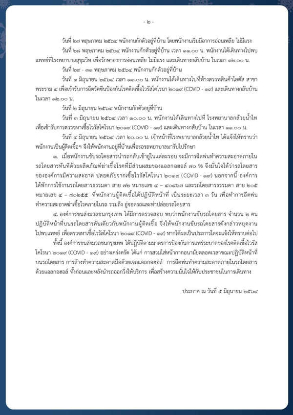 ขสมก.แจ้งด่วน! พบพนักงานติดเชื้อโควิดเพิ่ม 4 ราย