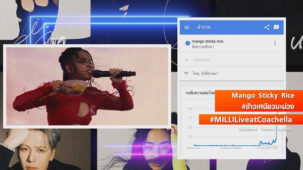 “มิลลิ” พา “ข้าวเหนียวมะม่วง” กระหึ่มเวทีโลกที่งาน “Coachella” (มีคลิป)  