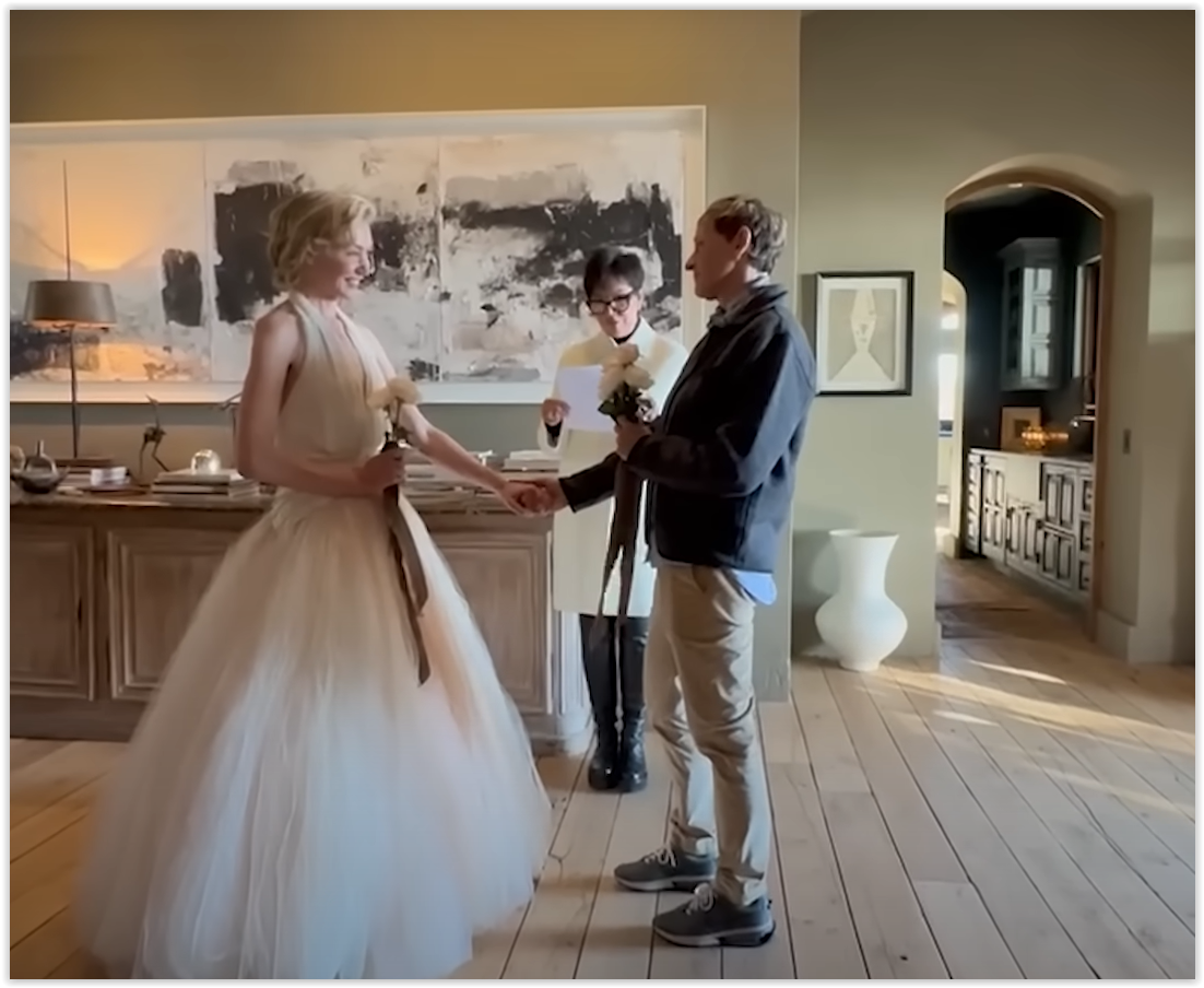 สุดหวาน  “Ellen DeGeneres” และ  “Portia de Rossi” จัดพิธีสาบานรักอีกครั้ง