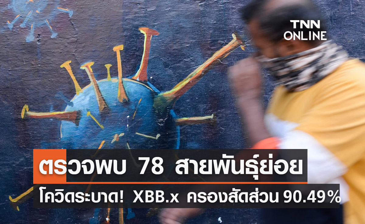 โควิดระบาด! หมอธีระเปิดข้อมูล สายพันธุ์ย่อย XBB.x ครองสัดส่วน 90.49% 