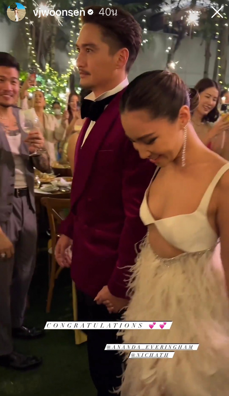 ภาพบรรยากาศงานช่วงเย็น อนันดา-ณิชชา พิธีฉลองมงคลสมรสแสนหวาน 