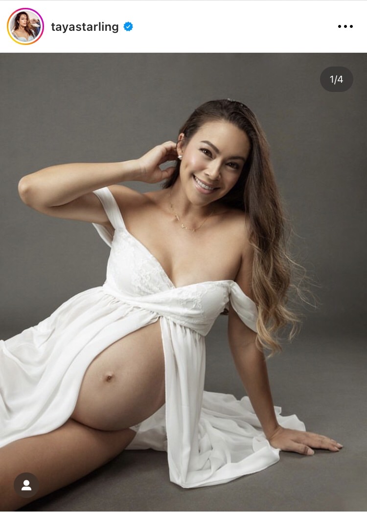 เทย่า โรเจอร์ส อุ้มท้องถ่ายภาพครอบครัว ก่อนเบบี๋คลอด 