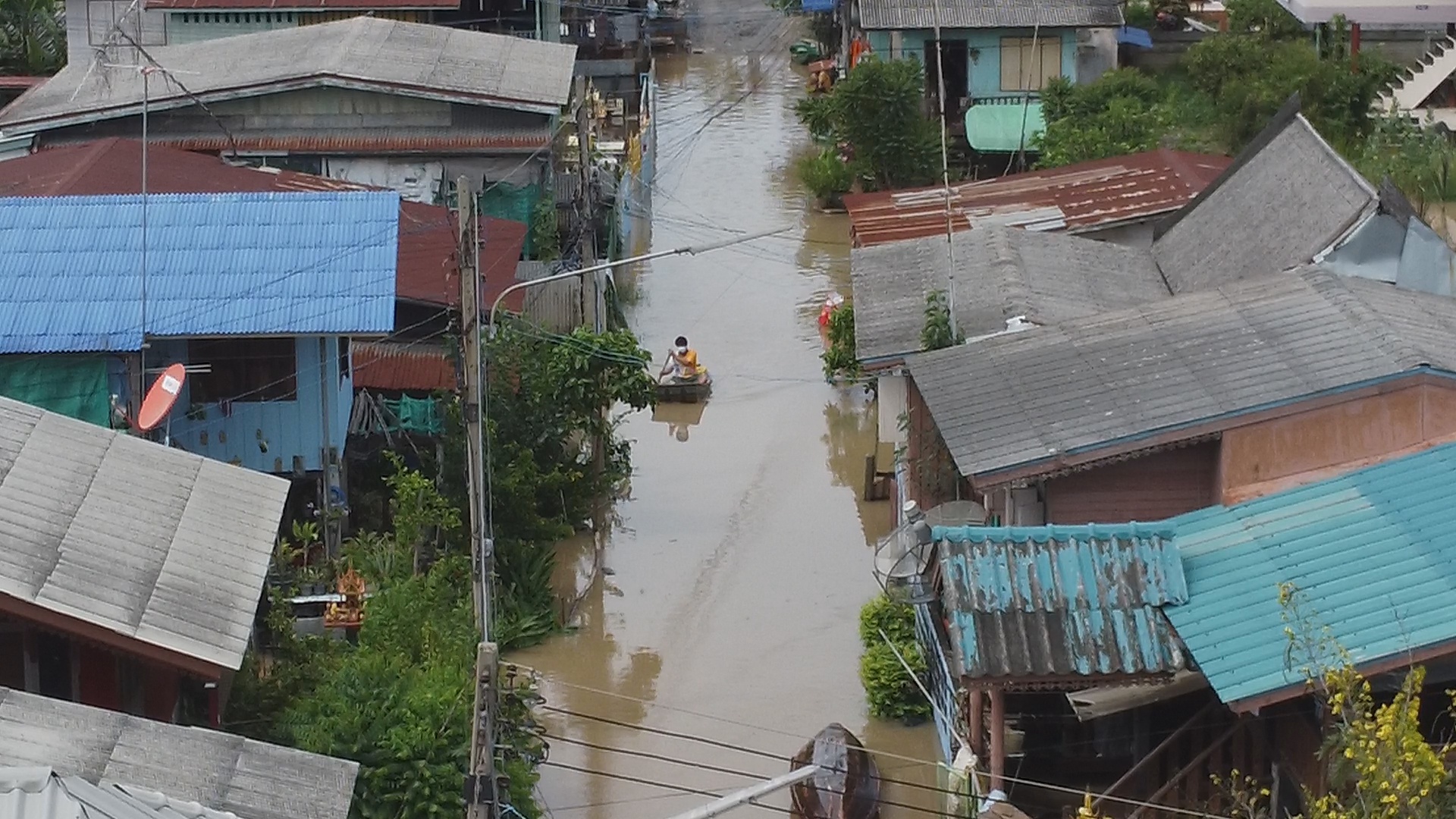สถานการณ์น้ำท่วมล่าสุด อยุธยา 6 อำเภอจมบาดาล  บางชะนี-บางบาล หนักสุด