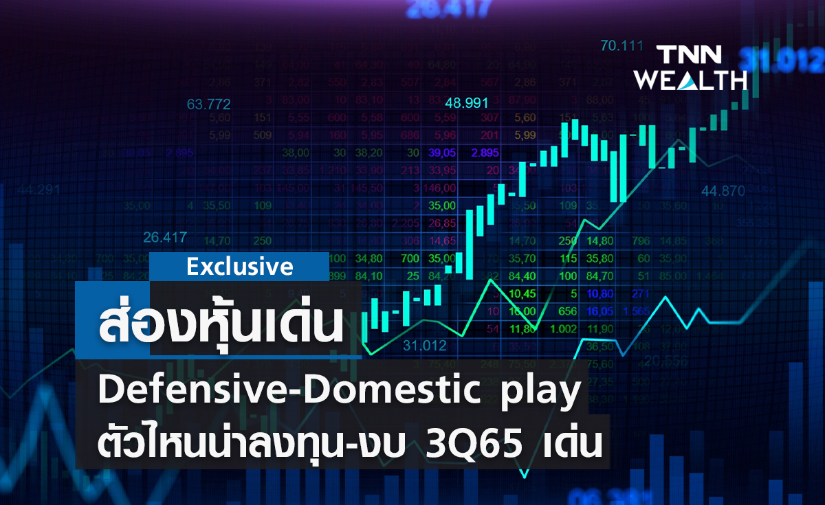 ส่องหุ้น Defensive -Domestic play ตัวไหนน่าลงทุน- งบ 3Q65 เด่น