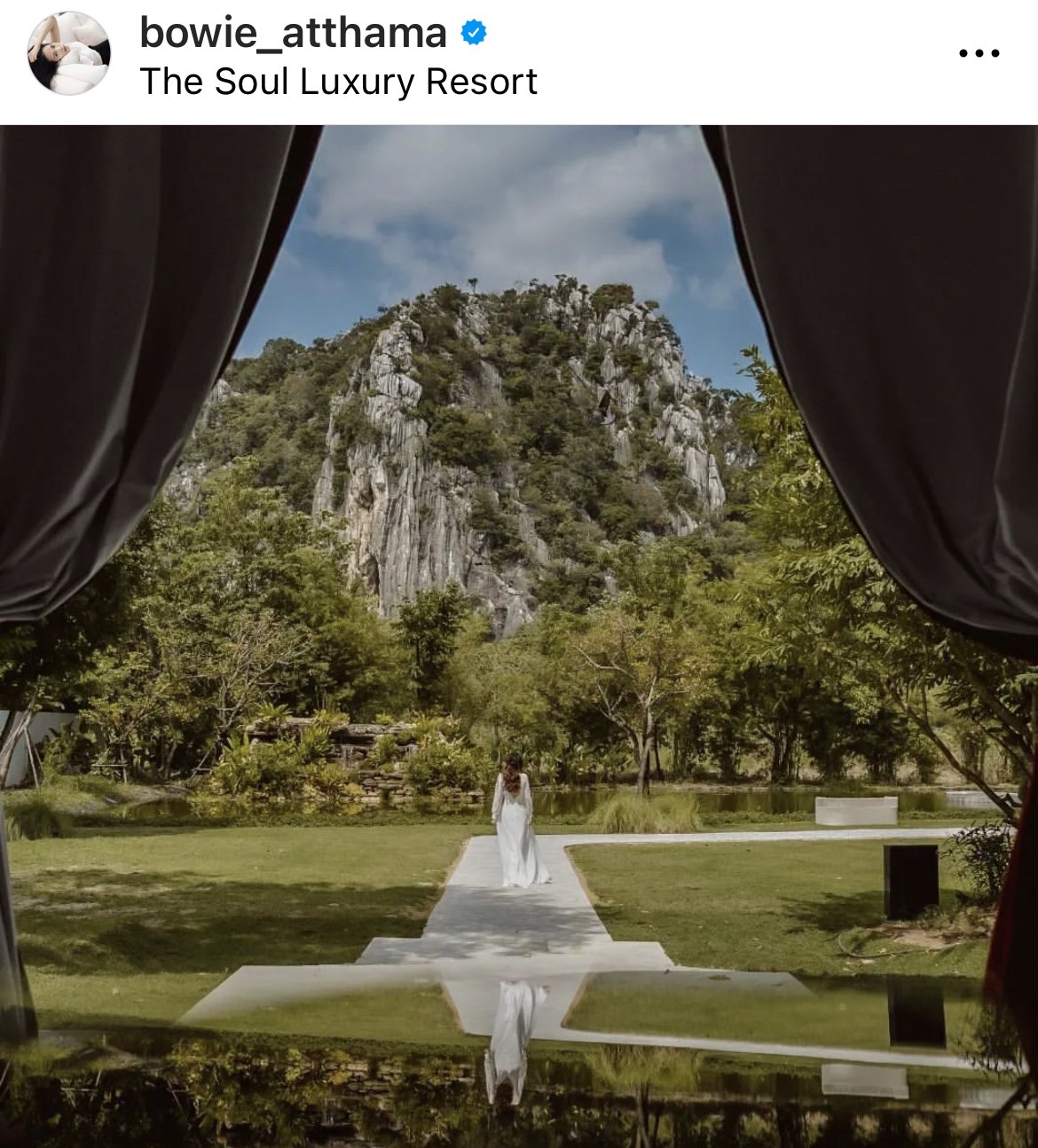 “โบวี่ อัฐมา” ปล่อยภาพสถานที่จัดงานแต่ง ริมเขาเวอร์วังอลังการ 