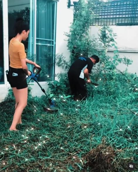 ขวัญ อุษามณี โชว์ตัดหญ้า ทำอึ้ง!! ทั้งโซเชียล