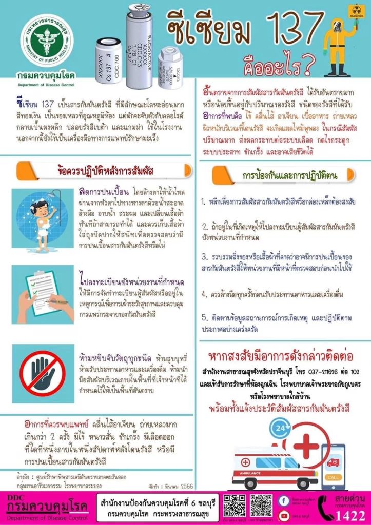 ซีเซียม-137 คืออะไร อันตรายแค่ไหน บังเอิญได้รับสารทำอย่างไร? เช็กอาการที่นี่