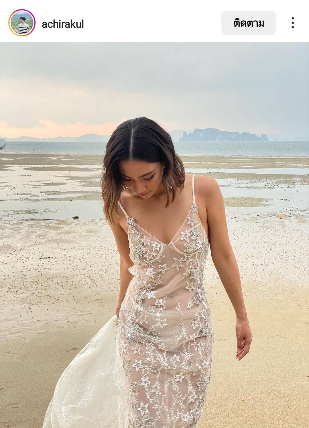 ชุดเจ้าสาวแซ่บมาก อนันดา-ณัฐ ณิชชา ฉลองวิวาห์ริมทะเลกระบี่