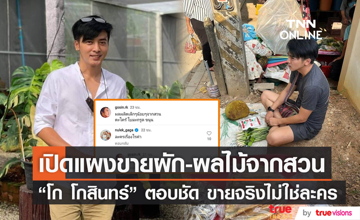 ไม่ใช่ละครแต่ขายจริง "โก โกสินทร์" เปิดแผงแบกะดินขายผักจากสวน 