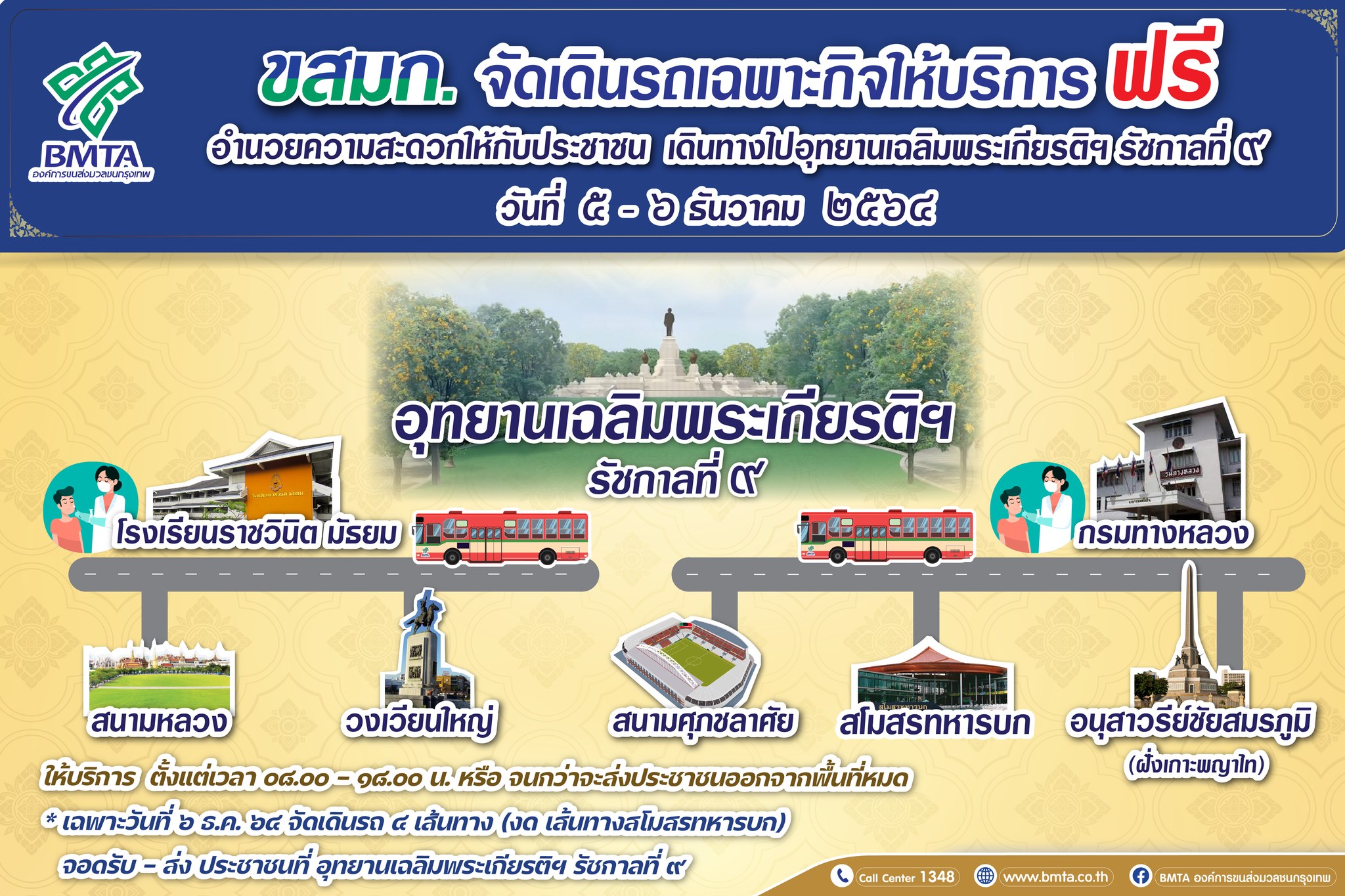 วันพ่อแห่งชาติ 5 ธ.ค.2654 ระบบขนส่งเปิดเดินทางไม่เสียค่าใช้จ่าย วันพ่อแห่งชาติ 5 ธ.ค.2654 ระบบขนส่งเปิดเดินทางไม่เสียค่าใช้จ่าย